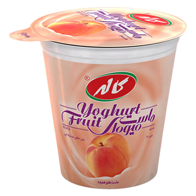 ماست میوه ای هلو 125گرمی کاله