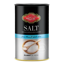نمک کریستاله ید دار قوطی گلستان 500 گرم