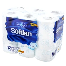 دستمال توالت 12قلو سافتلن