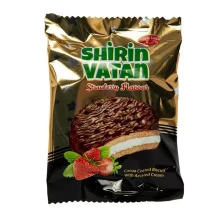 والس شکلاتی  توت فرنگی شیرین وطن 35گرم
