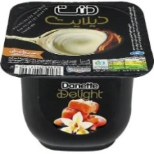 دسردولایه پودینگ وانیلی با سس کارامل دنت