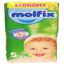 پوشک3بعدی اقتصادی 50عددی سایز 5 مولفیکس